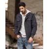 imageMAGCOMSEN Mens Winter Jacket Fleece Lined Work Jackets Waxed Canvas Shirt Jackets Warm Sherpa Trucker Military JacketDark Grey