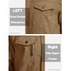 imageMAGCOMSEN Mens Winter Jacket Fleece Lined Work Jackets Waxed Canvas Shirt Jackets Warm Sherpa Trucker Military JacketKhaki