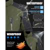 imageMAGCOMSEN Mens Winter Jacket Ski Snow Waterproof Fleece Coats Snowboard Warm Parka Raincoats with Hood 5 PocketsArmy Green