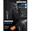 imageMAGCOMSEN Mens Winter Jacket Ski Snow Waterproof Fleece Coats Snowboard Warm Parka Raincoats with Hood 5 PocketsBlack