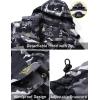 imageMAGCOMSEN Mens Winter Jacket Ski Snow Waterproof Fleece Coats Snowboard Warm Parka Raincoats with Hood 5 PocketsBlack Camouflage