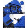 imageMAGCOMSEN Mens Winter Jacket Ski Snow Waterproof Fleece Coats Snowboard Warm Parka Raincoats with Hood 5 PocketsBlue