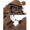 imageMAGCOMSEN Mens Winter Jacket Ski Snow Waterproof Fleece Coats Snowboard Warm Parka Raincoats with Hood 5 PocketsCoffee