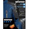 imageMAGCOMSEN Mens Winter Jacket Ski Snow Waterproof Fleece Coats Snowboard Warm Parka Raincoats with Hood 5 PocketsDenim Blue