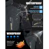 imageMAGCOMSEN Mens Winter Jacket Ski Snow Waterproof Fleece Coats Snowboard Warm Parka Raincoats with Hood 5 PocketsGrey Black
