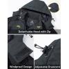 imageMAGCOMSEN Mens Winter Jacket Ski Snow Waterproof Fleece Coats Snowboard Warm Parka Raincoats with Hood 5 PocketsGrey Black