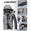 imageMAGCOMSEN Mens Winter Jacket Ski Snow Waterproof Fleece Coats Snowboard Warm Parka Raincoats with Hood 5 PocketsLight Grey