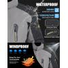 imageMAGCOMSEN Mens Winter Jacket Ski Snow Waterproof Fleece Coats Snowboard Warm Parka Raincoats with Hood 5 PocketsLight Grey