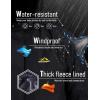 imageMAGCOMSEN Mens Winter Jacket Water Resistant Ski Snow Coat Warm Fleece Parka Raincoats with Hood MultiPocketsBlack