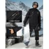imageMAGCOMSEN Mens Winter Jacket Water Resistant Ski Snow Coat Warm Fleece Parka Raincoats with Hood MultiPocketsBlack