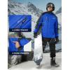 imageMAGCOMSEN Mens Winter Jacket Water Resistant Ski Snow Coat Warm Fleece Parka Raincoats with Hood MultiPocketsBlue