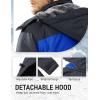 imageMAGCOMSEN Mens Winter Jacket Water Resistant Ski Snow Coat Warm Fleece Parka Raincoats with Hood MultiPocketsBlue