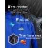 imageMAGCOMSEN Mens Winter Jacket Water Resistant Ski Snow Coat Warm Fleece Parka Raincoats with Hood MultiPocketsBlue