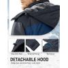 imageMAGCOMSEN Mens Winter Jacket Water Resistant Ski Snow Coat Warm Fleece Parka Raincoats with Hood MultiPocketsDenim Blue