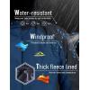imageMAGCOMSEN Mens Winter Jacket Water Resistant Ski Snow Coat Warm Fleece Parka Raincoats with Hood MultiPocketsDenim Blue