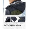 imageMAGCOMSEN Mens Winter Jacket Water Resistant Ski Snow Coat Warm Fleece Parka Raincoats with Hood MultiPocketsGreen