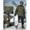 imageMAGCOMSEN Mens Winter Jacket Water Resistant Ski Snow Coat Warm Fleece Parka Raincoats with Hood MultiPocketsGreen