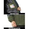 imageMAGCOMSEN Mens Winter Jacket Water Resistant Ski Snow Coat Warm Fleece Parka Raincoats with Hood MultiPocketsGreen