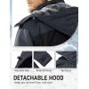 imageMAGCOMSEN Mens Winter Jacket Water Resistant Ski Snow Coat Warm Fleece Parka Raincoats with Hood MultiPocketsGrey