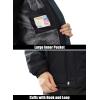 imageMAGCOMSEN Mens Winter Jacket Water Resistant Ski Snow Coat Warm Fleece Parka Raincoats with Hood MultiPocketsGrey