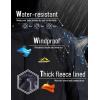imageMAGCOMSEN Mens Winter Jacket Water Resistant Ski Snow Coat Warm Fleece Parka Raincoats with Hood MultiPocketsGrey