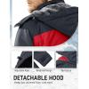 imageMAGCOMSEN Mens Winter Jacket Water Resistant Ski Snow Coat Warm Fleece Parka Raincoats with Hood MultiPocketsRed