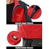 imageMAGCOMSEN Mens Winter Jacket Water Resistant Ski Snow Coat Warm Fleece Parka Raincoats with Hood MultiPocketsRed