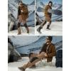 imageMAGCOMSEN Mens Winter Snow Ski Pants Fleece Lined Water Resistant Insulated Work Outdoor Hiking Snowboard Pants 4 PocketsBrown