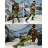 imageMAGCOMSEN Mens Winter Snow Ski Pants Fleece Lined Water Resistant Insulated Work Outdoor Hiking Snowboard Pants 4 PocketsDark Green