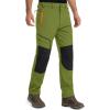 imageMAGCOMSEN Mens Winter Snow Ski Pants Fleece Lined Water Resistant Insulated Work Outdoor Hiking Snowboard Pants 4 PocketsDark Green
