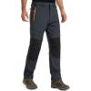 imageMAGCOMSEN Mens Winter Snow Ski Pants Fleece Lined Water Resistant Insulated Work Outdoor Hiking Snowboard Pants 4 PocketsDark Grey