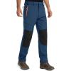 imageMAGCOMSEN Mens Winter Snow Ski Pants Fleece Lined Water Resistant Insulated Work Outdoor Hiking Snowboard Pants 4 PocketsDenim Blue