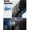 imageMAGCOMSEN Mens Winter Snow Ski Pants Fleece Lined Water Resistant Insulated Work Outdoor Hiking Snowboard Pants 4 PocketsDenim Blue