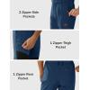 imageMAGCOMSEN Mens Winter Snow Ski Pants Fleece Lined Water Resistant Insulated Work Outdoor Hiking Snowboard Pants 4 PocketsDenim Blue