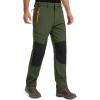 imageMAGCOMSEN Mens Winter Snow Ski Pants Fleece Lined Water Resistant Insulated Work Outdoor Hiking Snowboard Pants 4 PocketsGreen