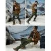 imageMAGCOMSEN Mens Winter Snow Ski Pants Fleece Lined Water Resistant Insulated Work Outdoor Hiking Snowboard Pants 4 PocketsGreen
