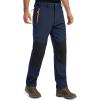 imageMAGCOMSEN Mens Winter Snow Ski Pants Fleece Lined Water Resistant Insulated Work Outdoor Hiking Snowboard Pants 4 PocketsNavy