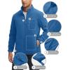 imageMAGCOMSEN Mens Winter Zip Up Polar Fleece Jacket Athletic Tactical Hiking Outdoor Jackets with 3 PocketsBlue Green
