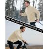 imageMAGCOMSEN Mens Winter Zip Up Polar Fleece Jacket Athletic Tactical Hiking Outdoor Jackets with 3 PocketsCream