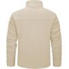 imageMAGCOMSEN Mens Winter Zip Up Polar Fleece Jacket Athletic Tactical Hiking Outdoor Jackets with 3 PocketsCream