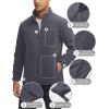 imageMAGCOMSEN Mens Winter Zip Up Polar Fleece Jacket Athletic Tactical Hiking Outdoor Jackets with 3 PocketsDark Grey