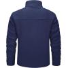 imageMAGCOMSEN Mens Winter Zip Up Polar Fleece Jacket Athletic Tactical Hiking Outdoor Jackets with 3 PocketsNavy