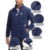 imageMAGCOMSEN Mens Winter Zip Up Polar Fleece Jacket Athletic Tactical Hiking Outdoor Jackets with 3 PocketsNavy