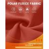 imageMAGCOMSEN Mens Winter Zip Up Polar Fleece Jacket Athletic Tactical Hiking Outdoor Jackets with 3 PocketsOrange Red