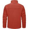 imageMAGCOMSEN Mens Winter Zip Up Polar Fleece Jacket Athletic Tactical Hiking Outdoor Jackets with 3 PocketsOrange Red