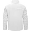 imageMAGCOMSEN Mens Winter Zip Up Polar Fleece Jacket Athletic Tactical Hiking Outdoor Jackets with 3 PocketsWhite