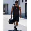 imageMAGCOMSEN Mens Workout Tank Tops Undershirt Cotton Muscle Athletic Sleeveless Shirts for Gym01black