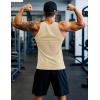 imageMAGCOMSEN Mens Workout Tank Tops Undershirt Cotton Muscle Athletic Sleeveless Shirts for Gym03apricot