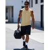 imageMAGCOMSEN Mens Workout Tank Tops Undershirt Cotton Muscle Athletic Sleeveless Shirts for Gym04khaki