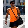 imageMAGCOMSEN Mens Workout Tank Tops Undershirt Cotton Muscle Athletic Sleeveless Shirts for Gym06orange